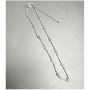 Lady Remington Silver Tone Vintage Necklace Sapphire Style Blue Stones